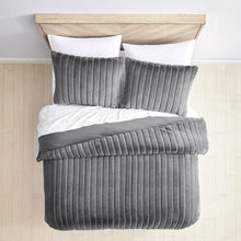 Load image into Gallery viewer, Cascade Charcoal Duvet Set