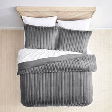 Load image into Gallery viewer, Cascade Charcoal Duvet Set
